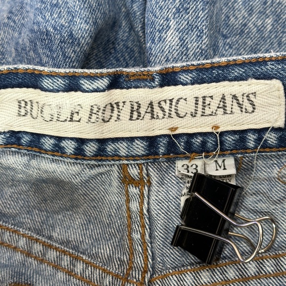 Vintage Bugle Boy Acid Wash Jeans Size 30 High Rise Straight Leg 90s Mom USA - Picture 7 of 10